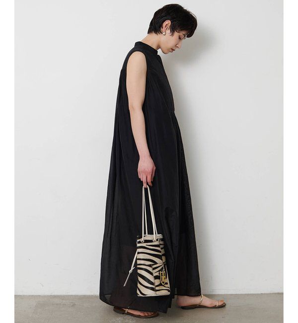  「シルクコットンギャザーワンピース」|ワンピース|