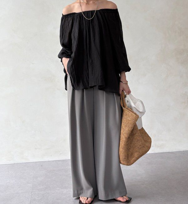  「【累計販売数3万枚突破/21色4サイズ展開！】タックワイドパンツ」|チノ|