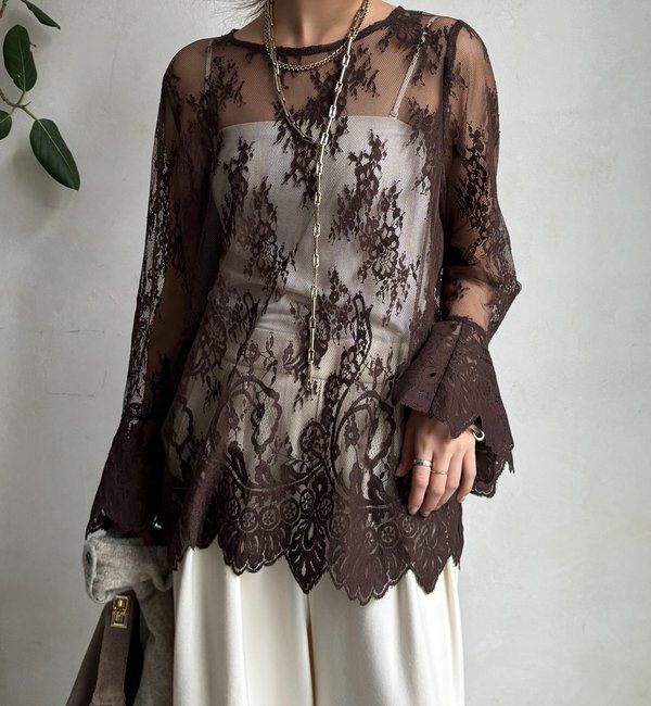  「レースフレアブラウス」|シャツ・ブラウス|