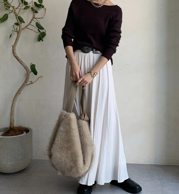  「ボートネックリブニット」|ニット・セーター|