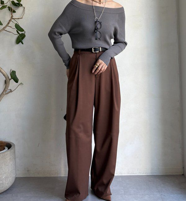  「ボートネックリブニット」|ニット・セーター|