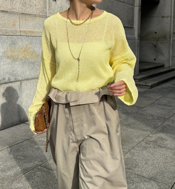  「ペーパーヤーンプルオーバー」|ニット・セーター|