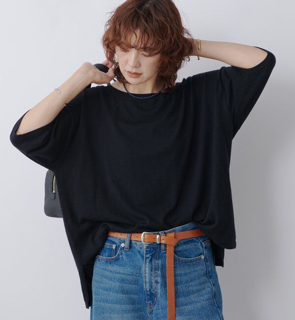  「【MONN.:. （モン）】LOOSE KNIT Tee」|ニット・セーター|