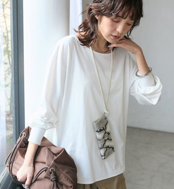  「【新色追加/着回し力抜群】キュプラカットプルオーバー」|Tシャツ・カットソー|オフホワイト