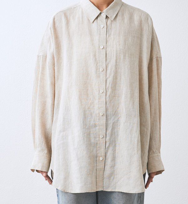  「予約【名品/サイズ展開あり】リネンワイドシャツ」|シャツ・ブラウス|