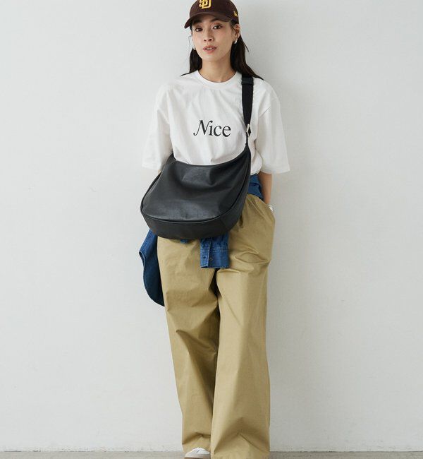  「ソフトレザーラウンドビッグショルダーバッグ」|ショルダー・メッセンジャー|