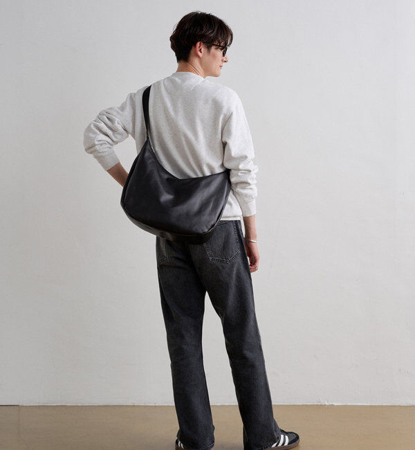  「ソフトレザーラウンドビッグショルダーバッグ」|ショルダー・メッセンジャー|