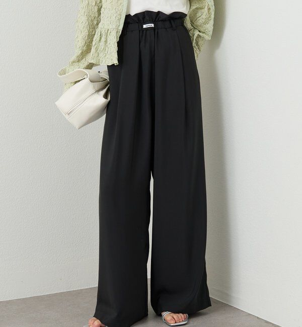  「【オールシーズン対応/WEB限定アイボリー】フリルイージーパンツ」|チノ|