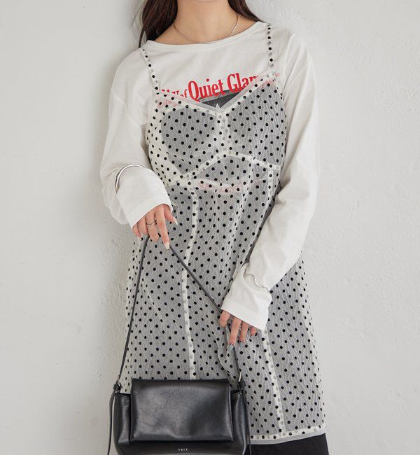  「ドットチュールキャミチュニック」|キャミソール|