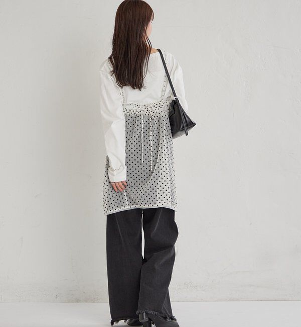  「ドットチュールキャミチュニック」|キャミソール|