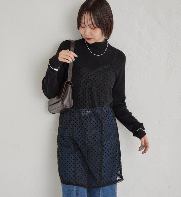  「ドットチュールキャミチュニック」|キャミソール|