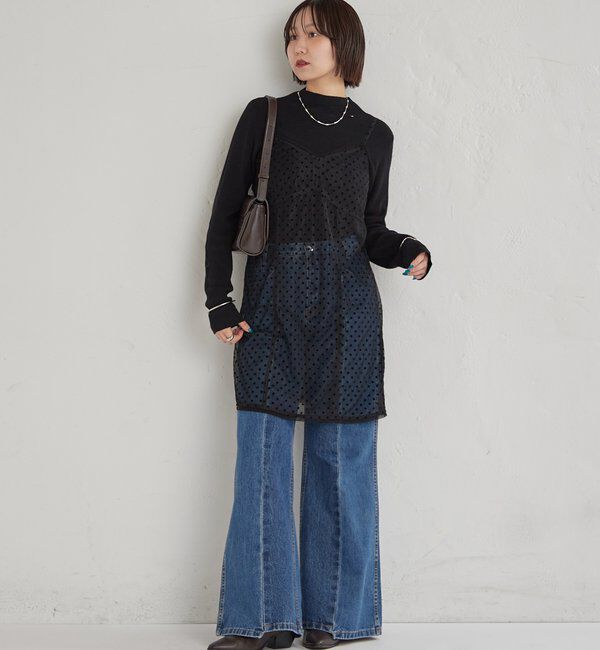  「ドットチュールキャミチュニック」|キャミソール|