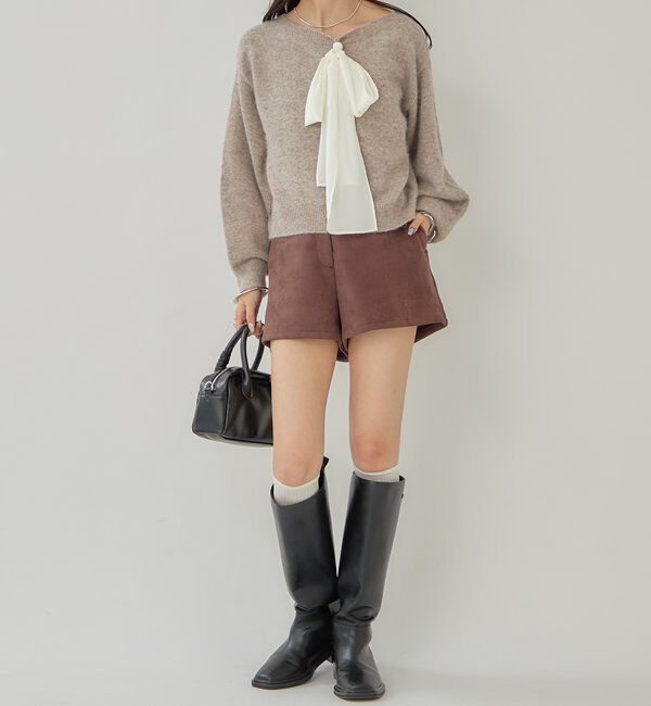  「リボン付きニット プルオーバー」|ニット・セーター|