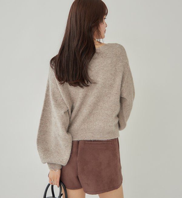  「リボン付きニット プルオーバー」|ニット・セーター|