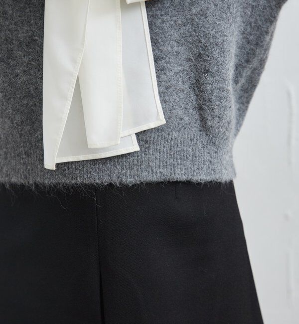  「リボン付きニット プルオーバー」|ニット・セーター|