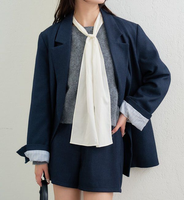  「リボン付きニット プルオーバー」|ニット・セーター|