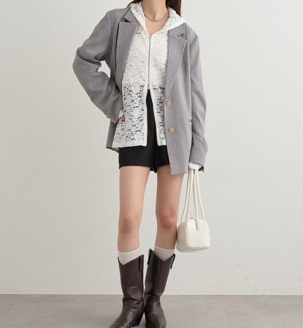  「レースフーディーパーカー」|パーカー|