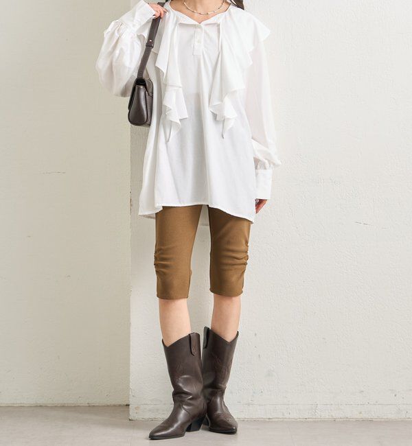  「ラッフルカラーブラウス」|シャツ・ブラウス|
