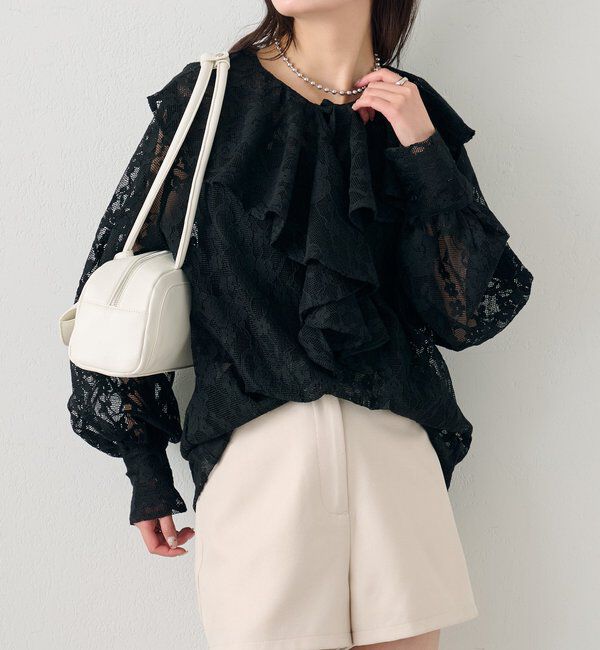  「ラッフルカラーブラウス」|シャツ・ブラウス|