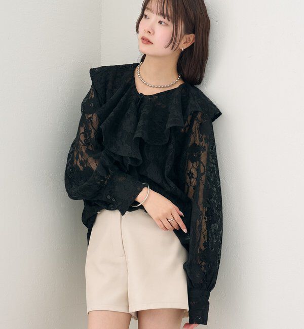  「ラッフルカラーブラウス」|シャツ・ブラウス|