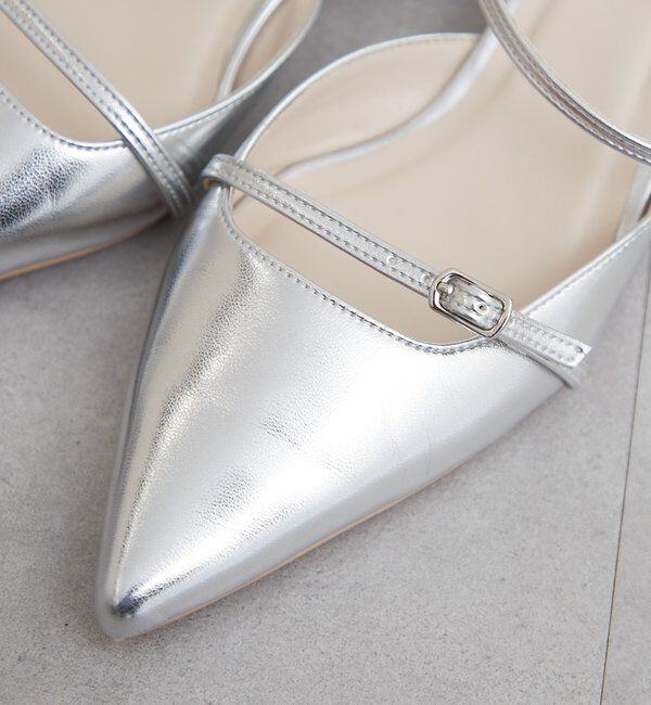  「ポインテッドトゥストラップパンプス」|パンプス|