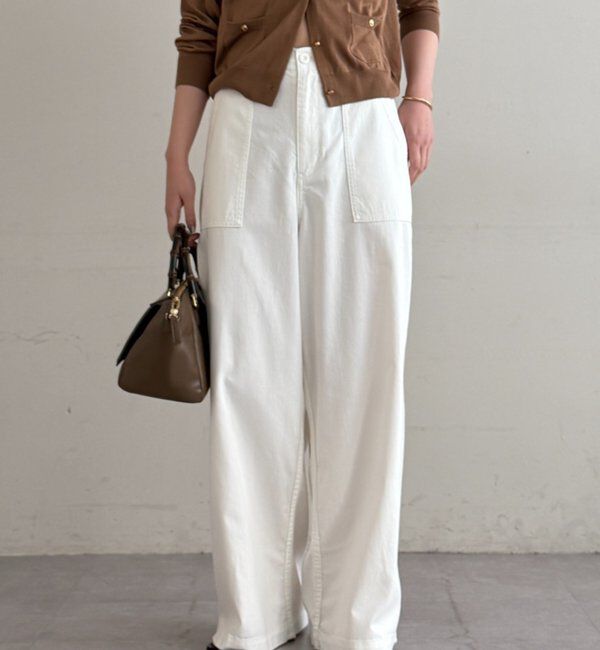 「ベイカーデニムパンツ」|デニム|オフホワイト