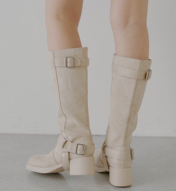  「2wayロング丈エンジニアブーツ」|ロングブーツ|ベージュその他1
