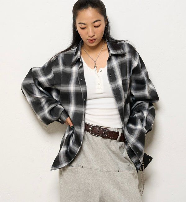  「KOOKYNオンブレチェックシャツ」|シャツ・ブラウス|