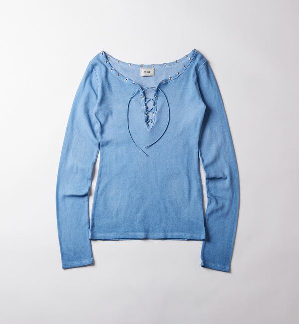  「プロセストレースアップトップス」|Tシャツ・カットソー|