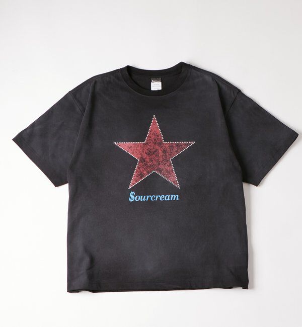  「【UNISEX】SourcreamラインストーンスターグラフィックTEE」|Tシャツ・カットソー|
