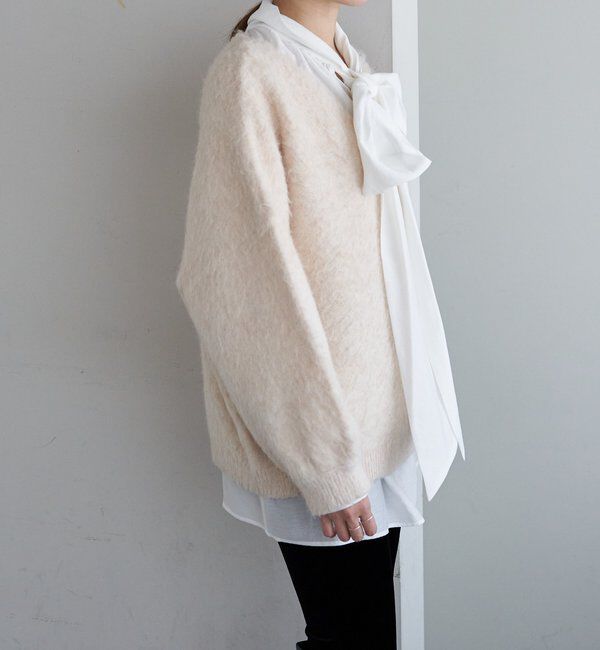  「【着映えニット】シャギーＶネックプルオーバー」|ニット・セーター|