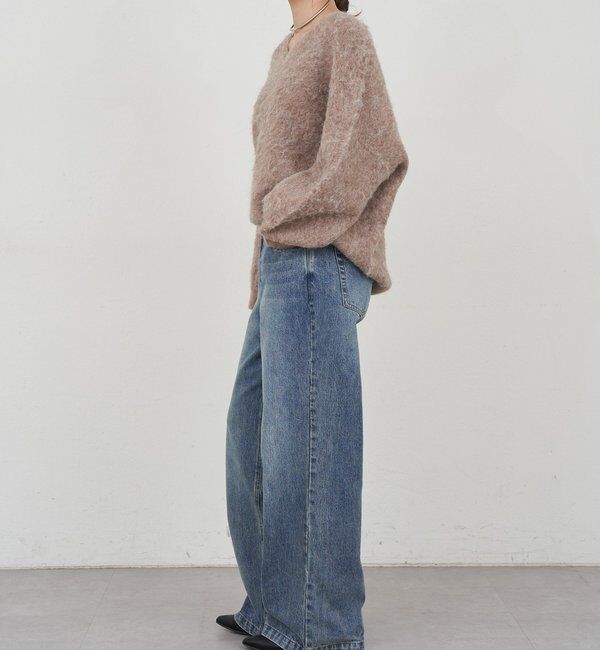  「【着映えニット】シャギーＶネックプルオーバー」|ニット・セーター|