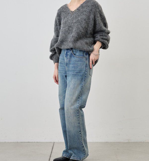  「【着映えニット】シャギーＶネックプルオーバー」|ニット・セーター|