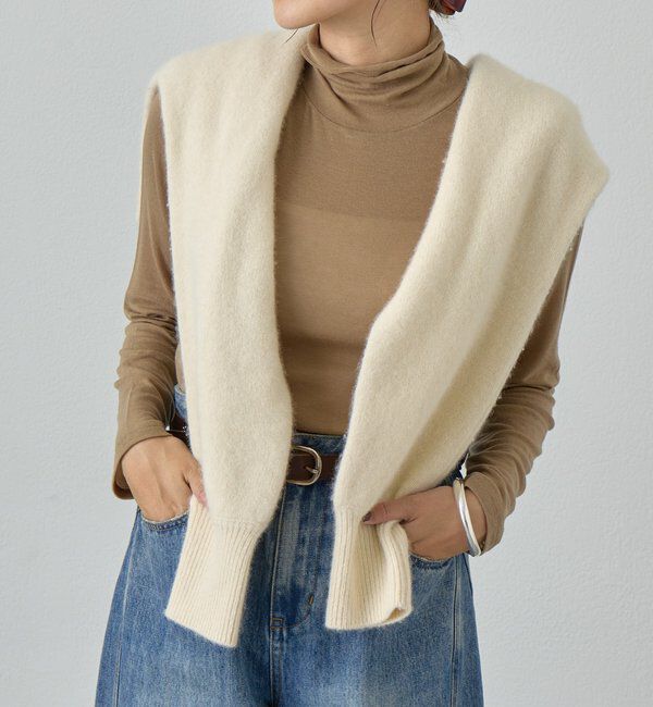  「シアータートルプルオーバー」|ニット・セーター|ベージュ