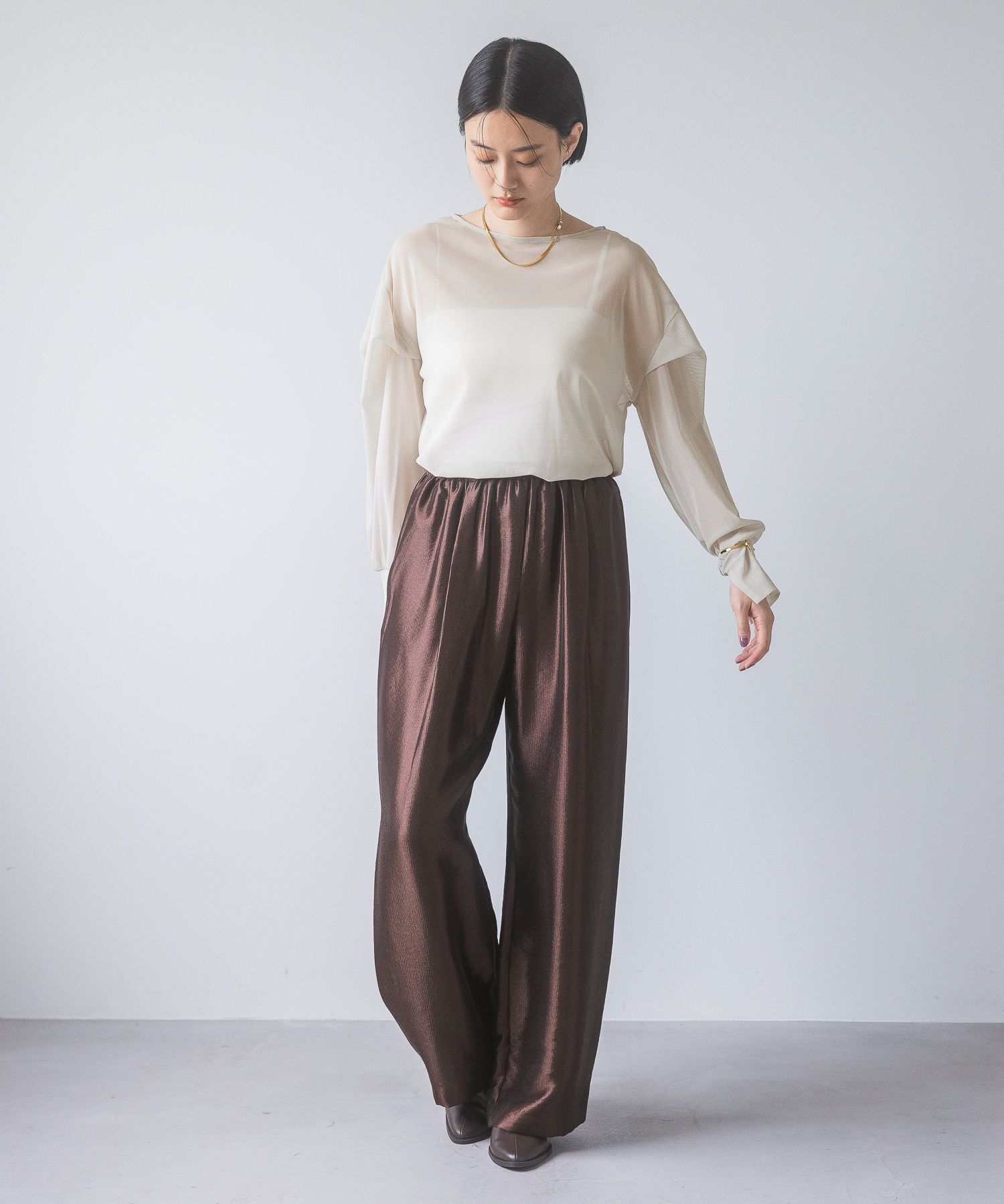 A part by 「チュールパフプルオーバー長袖」|シャツ・ブラウス|