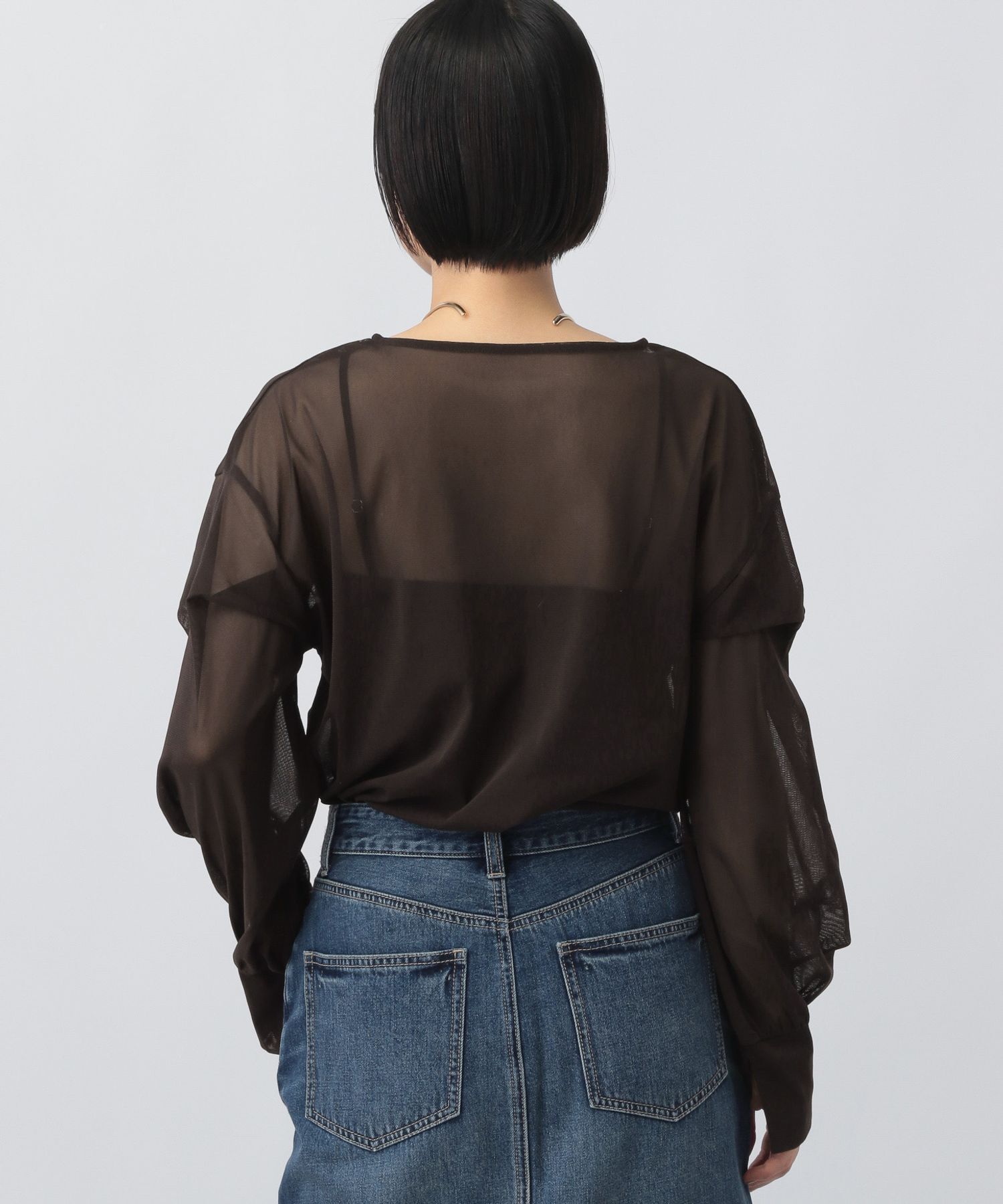 A part by 「チュールパフプルオーバー長袖」|シャツ・ブラウス|