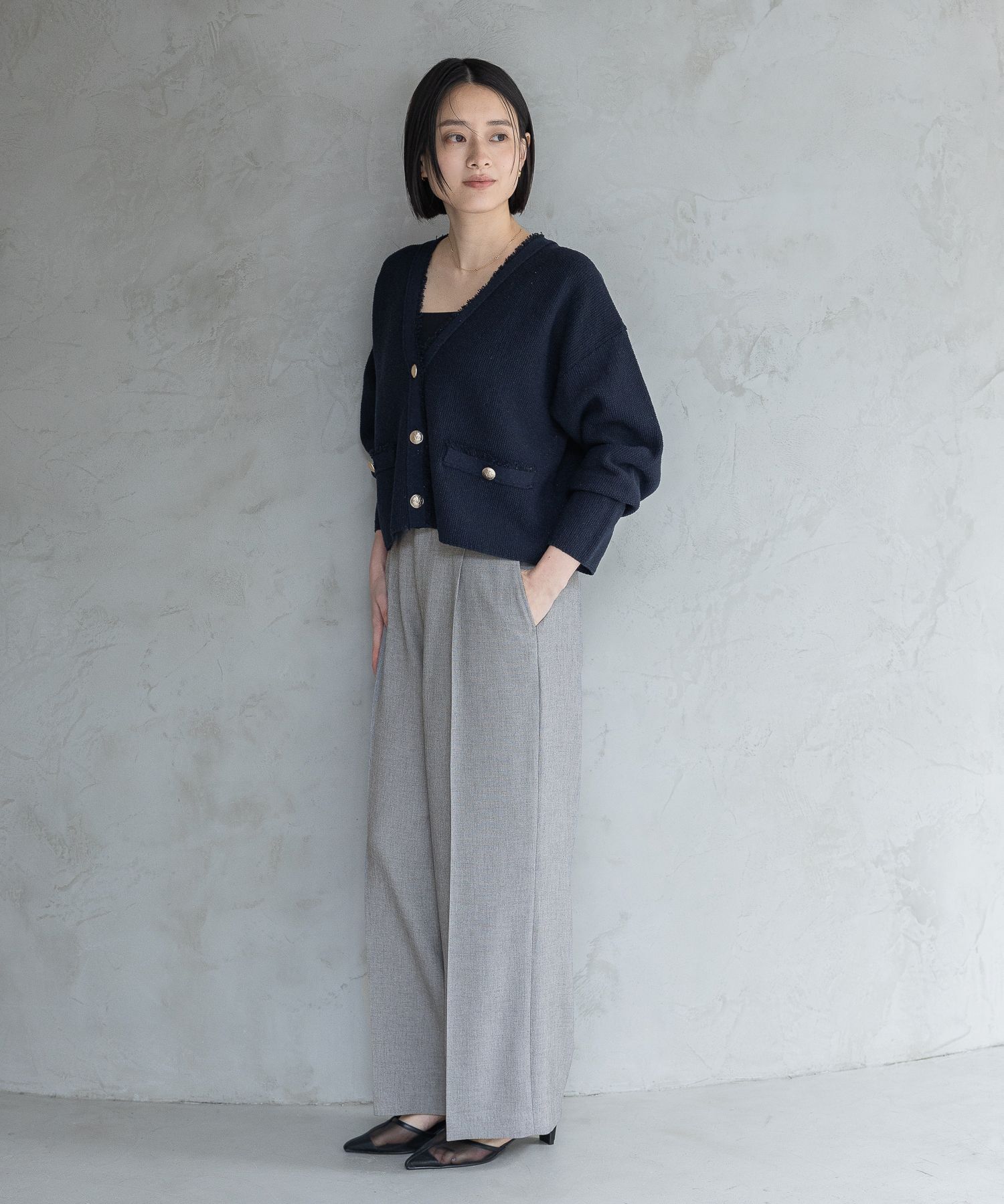 A part by 「【多機能・セットアップ対応可能】リネンライクパンツ」|スラックス|