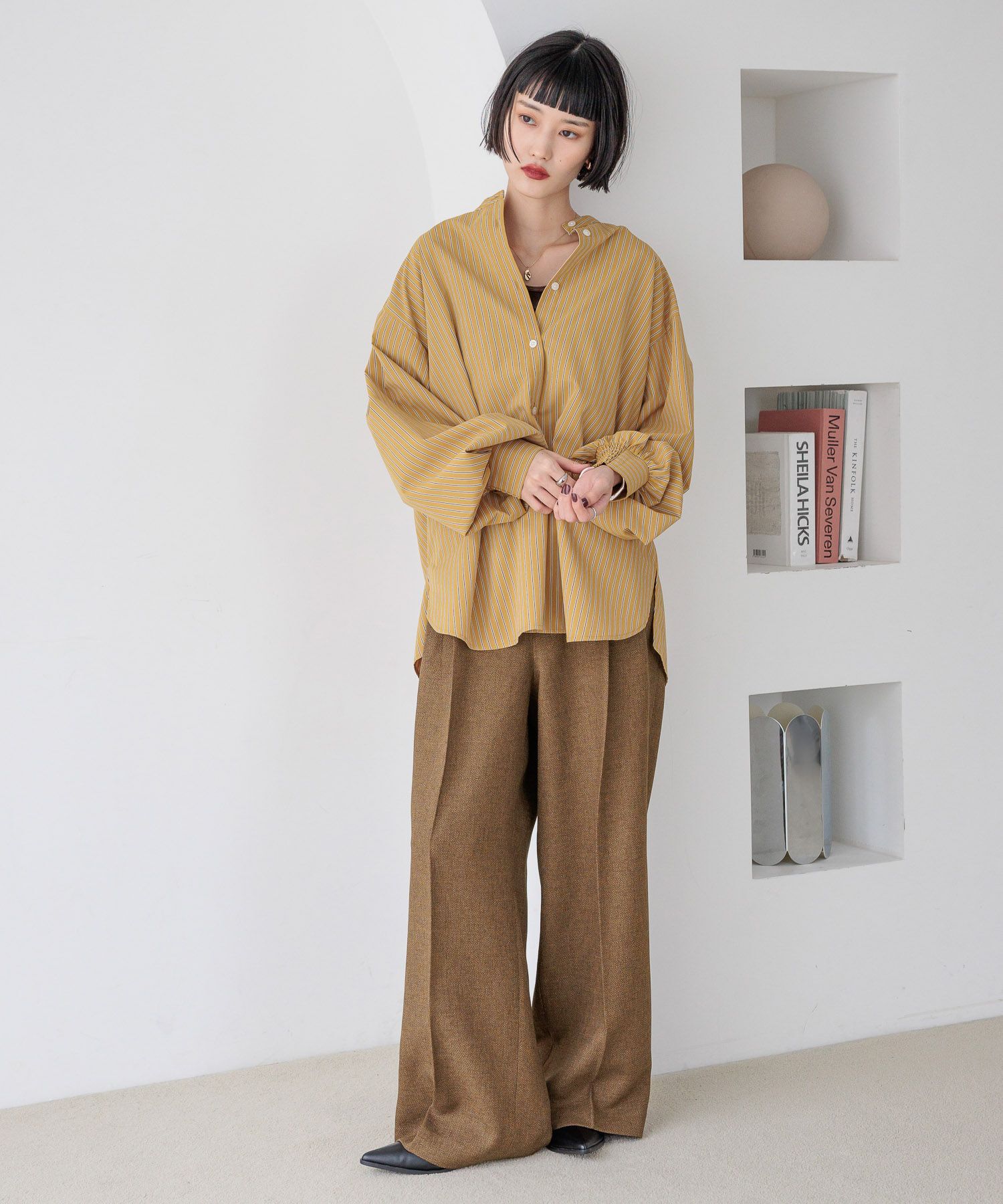 LOWRYS FARM「ラナテックワイドパンツ」|チノ|