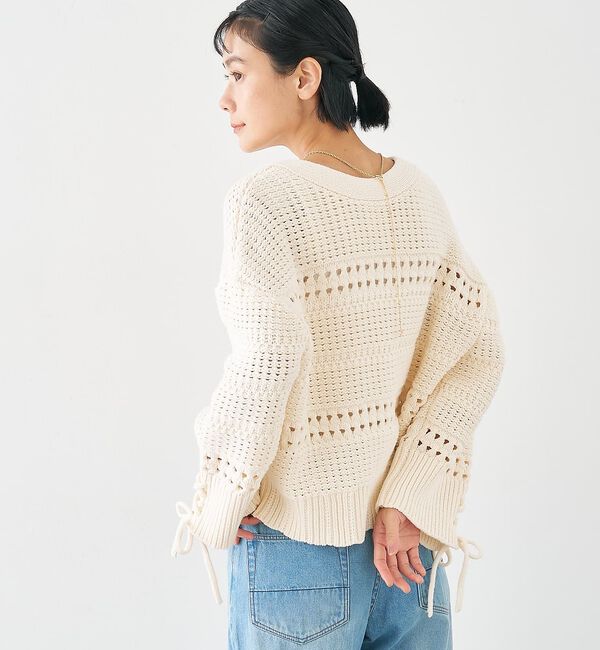 collex「袖口レースアップ2WAYカーディガン」|カーディガン|