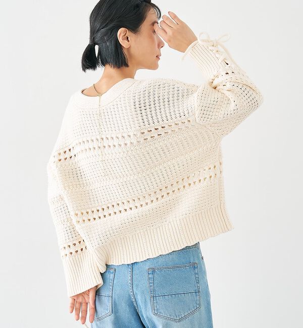 collex「袖口レースアップ2WAYカーディガン」|カーディガン|