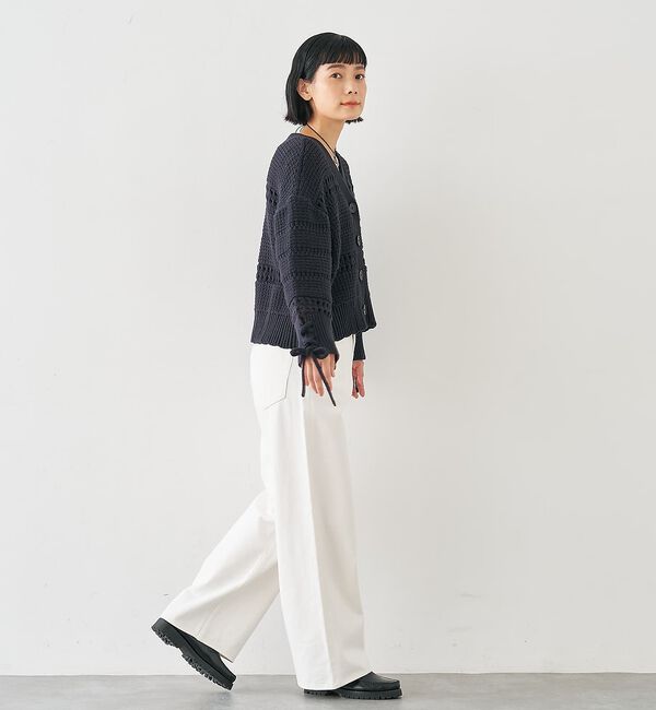 collex「袖口レースアップ2WAYカーディガン」|カーディガン|