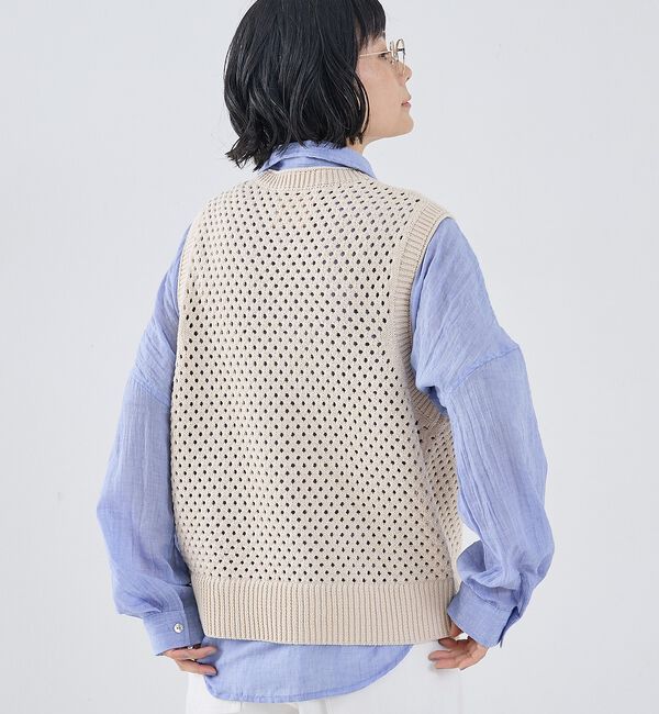 collex「メッシュ柄ベスト」|ベスト・ジレ|