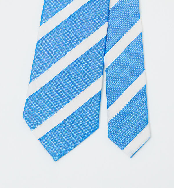 ABAHOUSE「【定番】カラーレジメンタル コットンシルク ネクタイ」|ネクタイ・蝶ネクタイ|