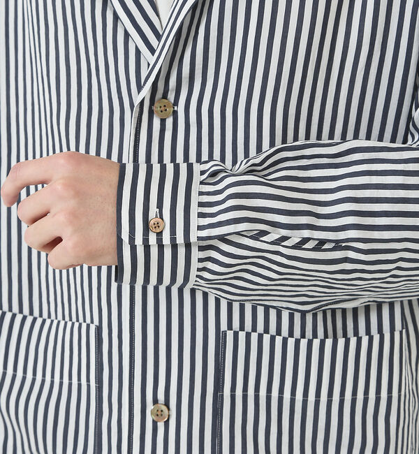 ABAHOUSE「【ストライプ】ラペル シャツジャケット」|シャツ・ブラウス|