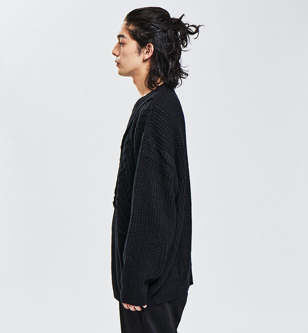 ABAHOUSE「【AH ABAHOUSE】ハンドステッチ プルオーバー ニット」|ニット・セーター|