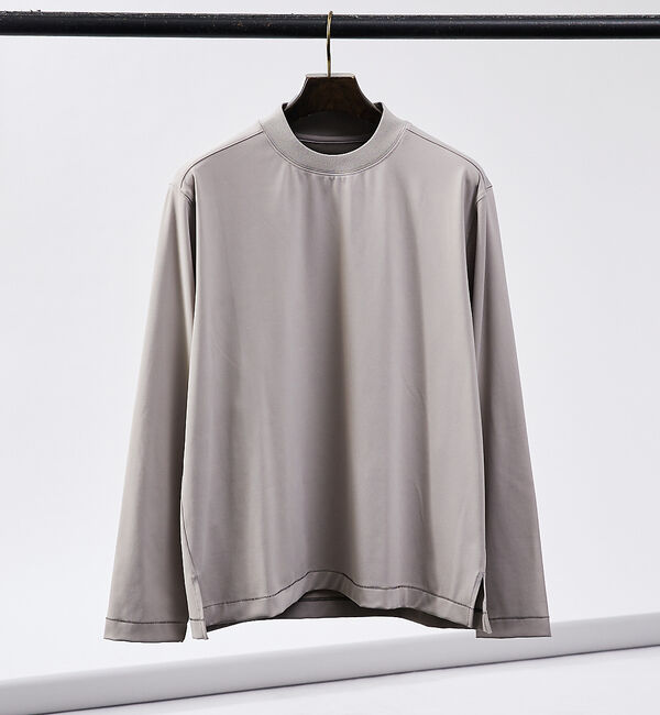 ABAHOUSE「【ハイバックネック】パウダータッチ 長袖Tシャツ」|Tシャツ・カットソー|グレー