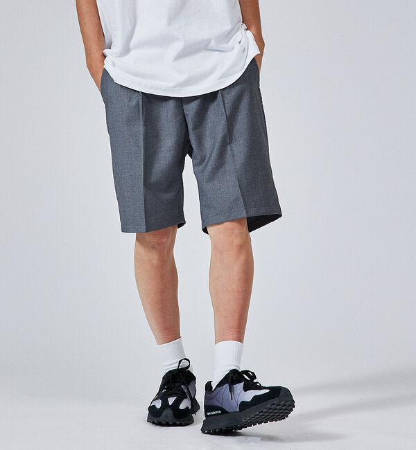 ABAHOUSE「1タックショートパンツ」|その他|グレー