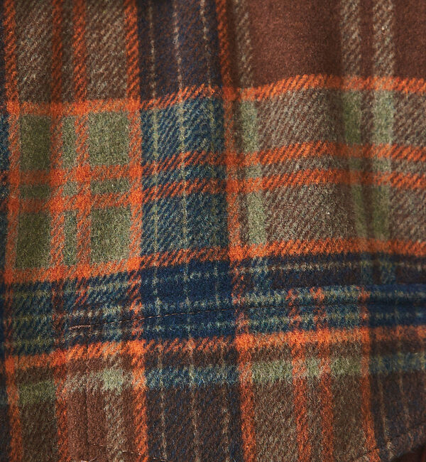 ABAHOUSE「【シャギー素材】ネルチェック オーバーサイズ CPOシャツ /シャツブルゾン」|ブルゾン・スタジャン|