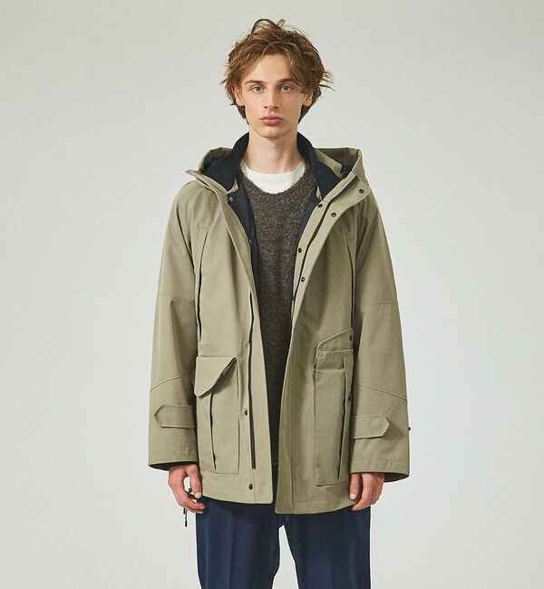 ABAHOUSE「【TAION / タイオン】コラボレーション 3WAY フーデットブルゾン /」|ブルゾン・スタジャン|カーキ