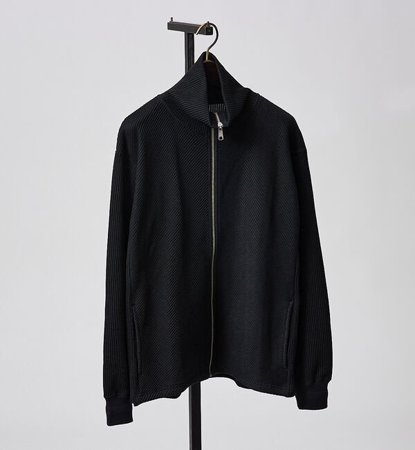 ABAHOUSE「【ハイネック】ドライバーズニット/ジップカーディガン」|カーディガン|ブラック